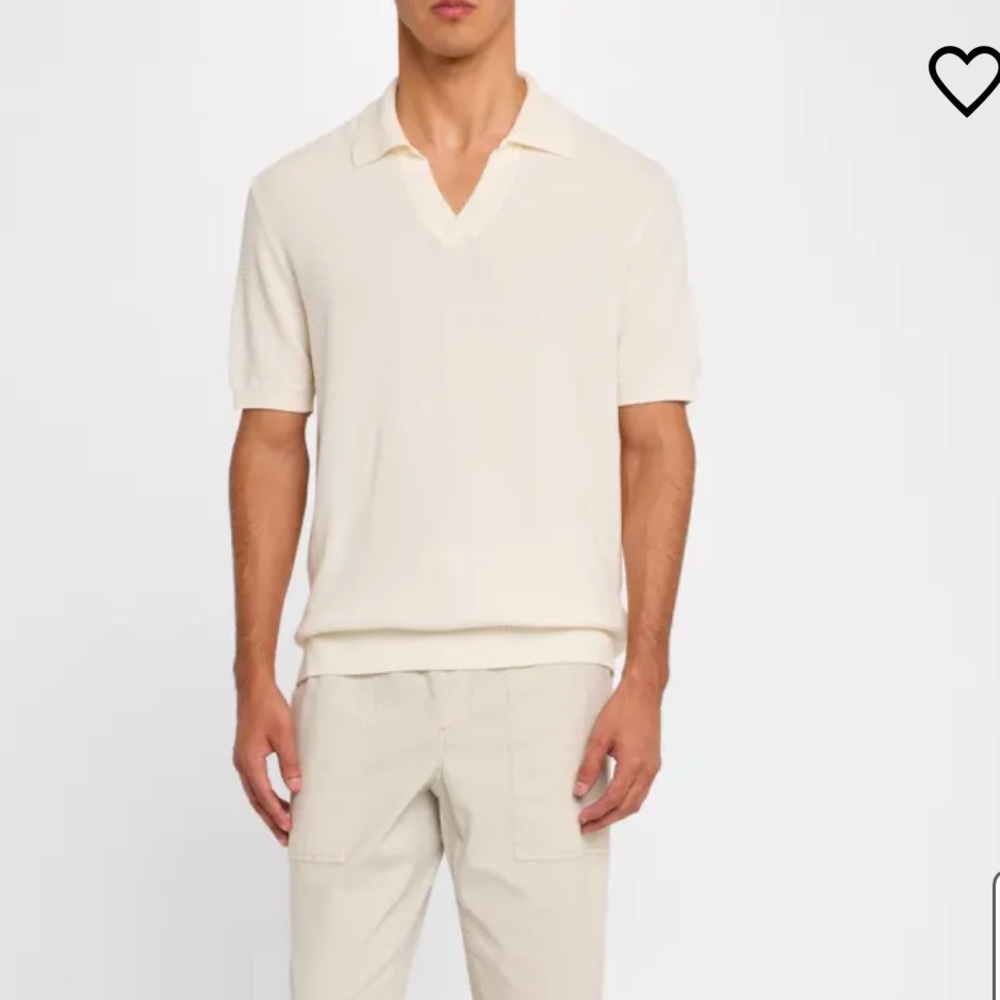 Frescobol Carioca
Men's Rino Cotton and Silk Knit Polo Shirt